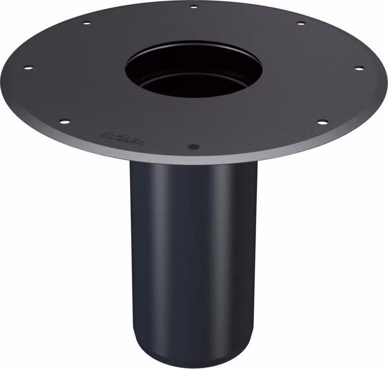 Uscita dal tetto piano Elemento di estensione Base del ventilatore DN 125 Attacco in PVC