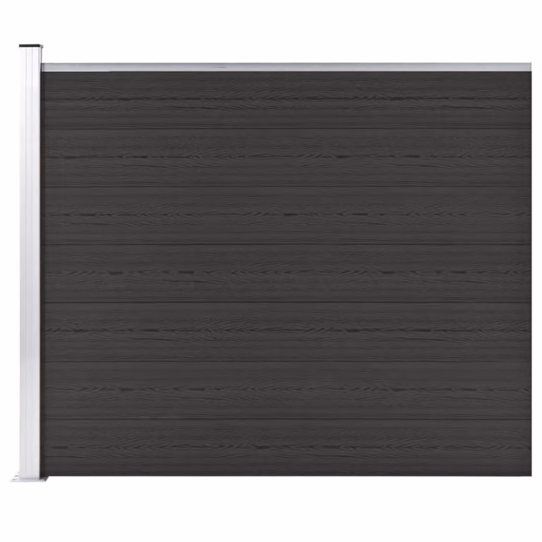 Maison Exclusive - Elemento di recinzione WPC 175x146 cm nero