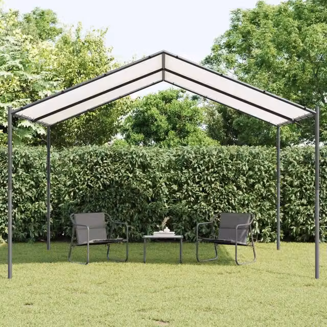 Gazebo 4 x 4 x 2,6 m Bianco Acciaio e Poliestere 180 gsm 362452