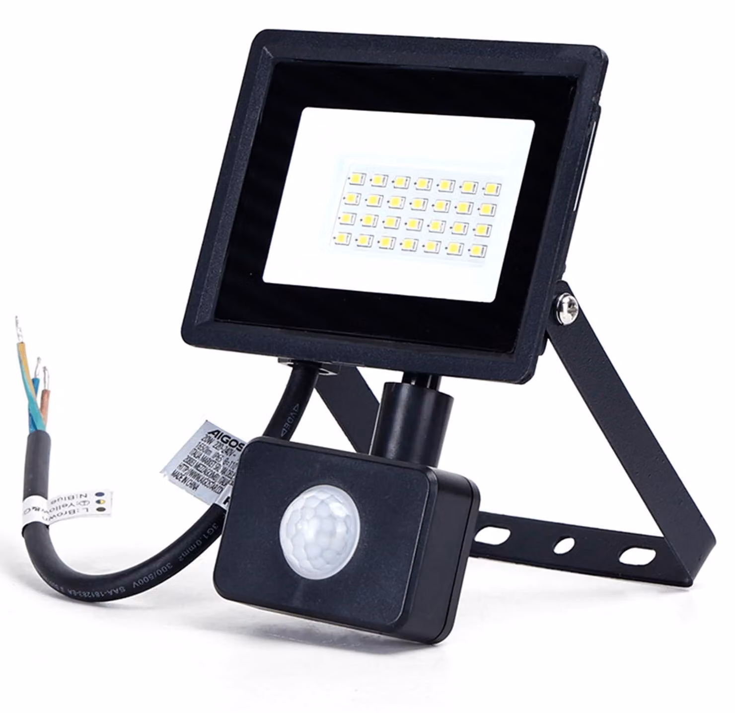 Proiettore LED con sensore, 20 W, 4000 K, bianco