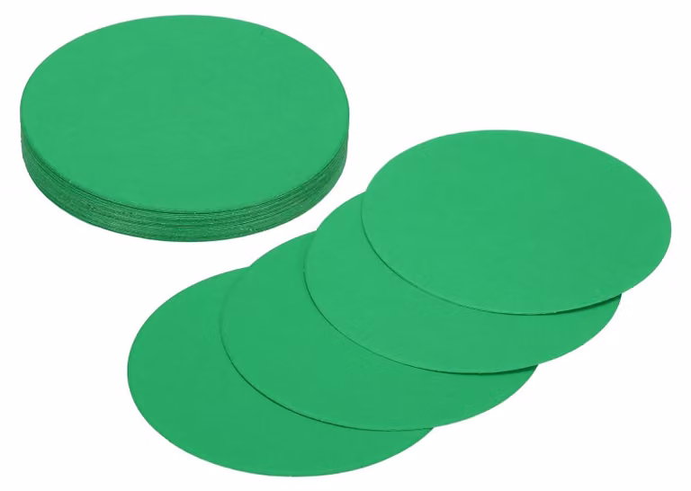 24 cerchi di carta spessa, diametro 5 cm, verde scuro, cartoncino, articoli per hobby creativi