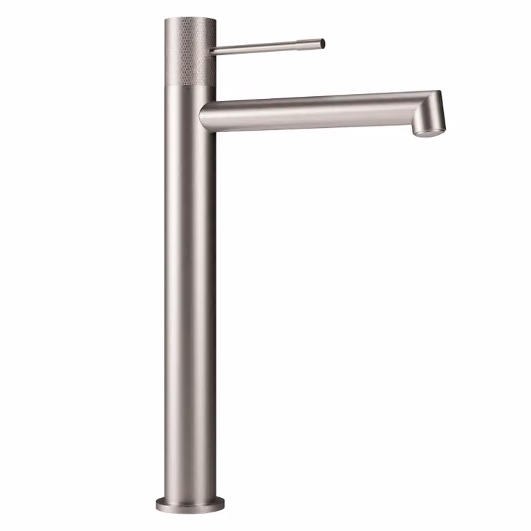 Collezione SCHÖNER WOHNEN Rubinetto per lavabo KADIA L, effetto acciaio inossidabile, rubinetto adatto per lavabi da appoggio nel vostro bagno