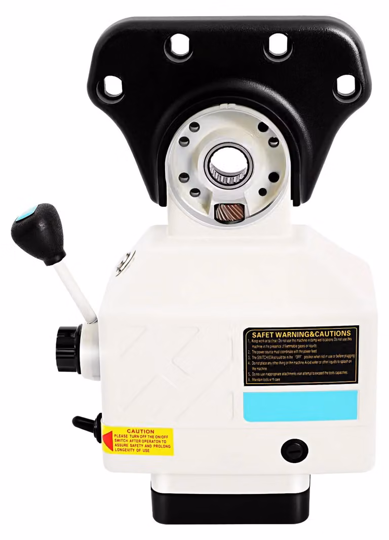 Fresatrice - Avanzamento sull'asse X a 220 V - Unità di avanzamento automatica - Velocità regolabile in modo continuo - Adatta per fresatrici da banco - Colore: bianco