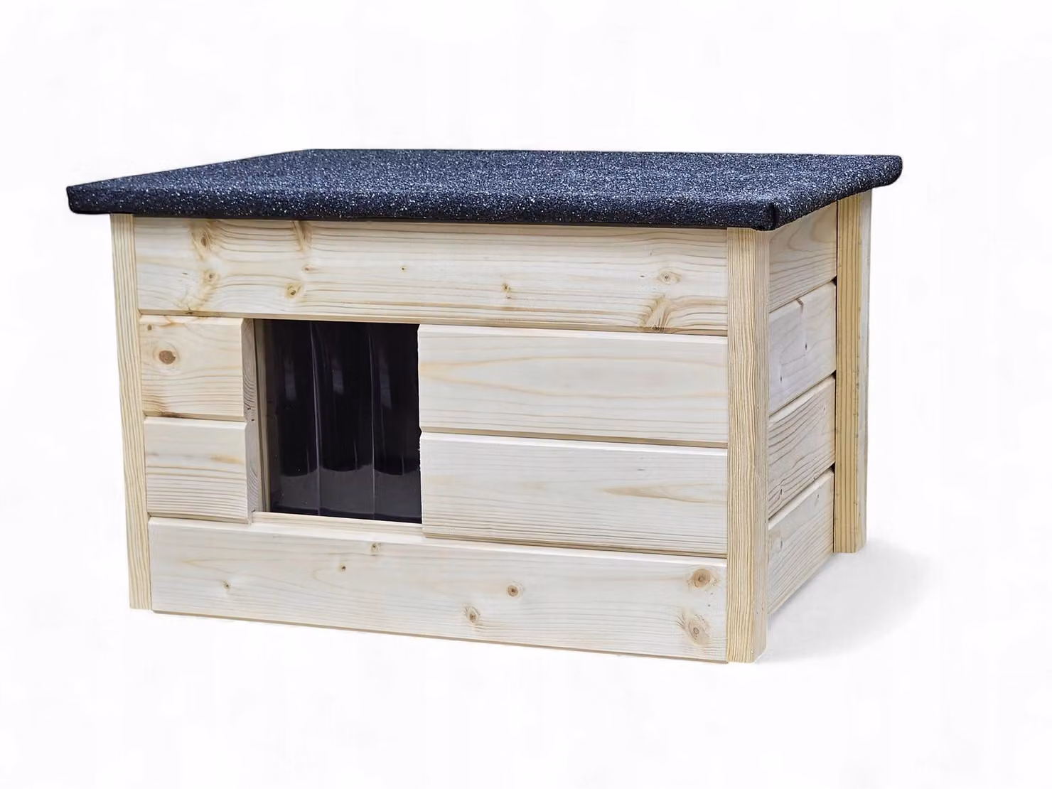 Casetta per gatti Cuccia per cani Rustica Casetta da esterno resistente alle intemperie Tana per gatti in legno XXl Nuova Naturale