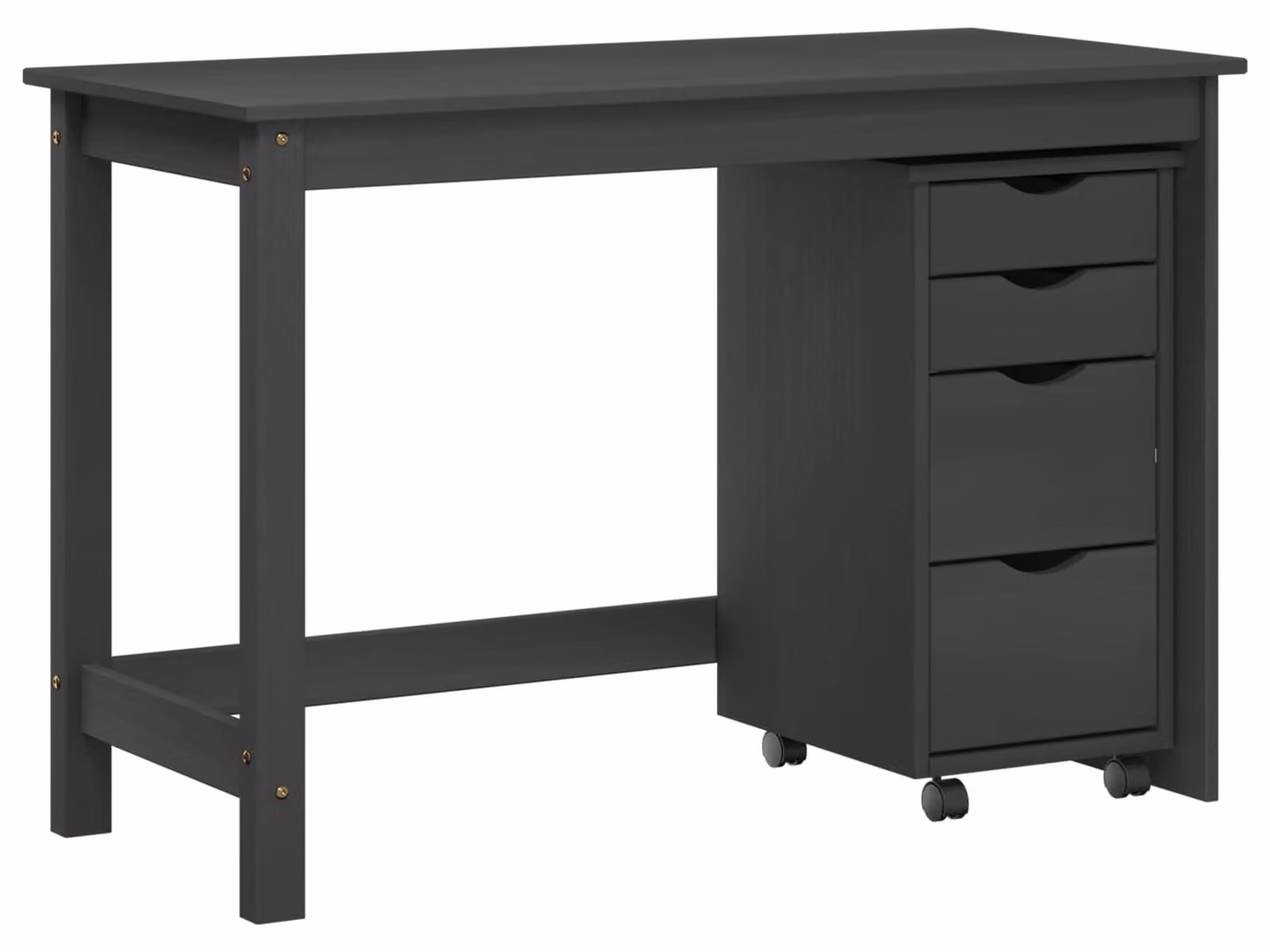 Set scrivania e mobiletto su ruote MOSS 2 pcs Grigio