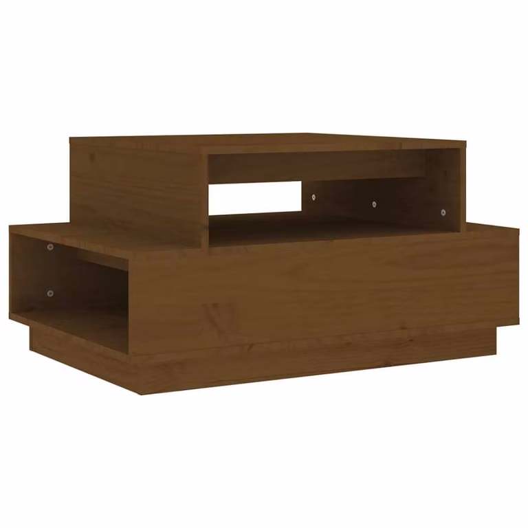 Tavolino da Salotto ambra 80x55x40,5 cm Legno Massello di Pino
