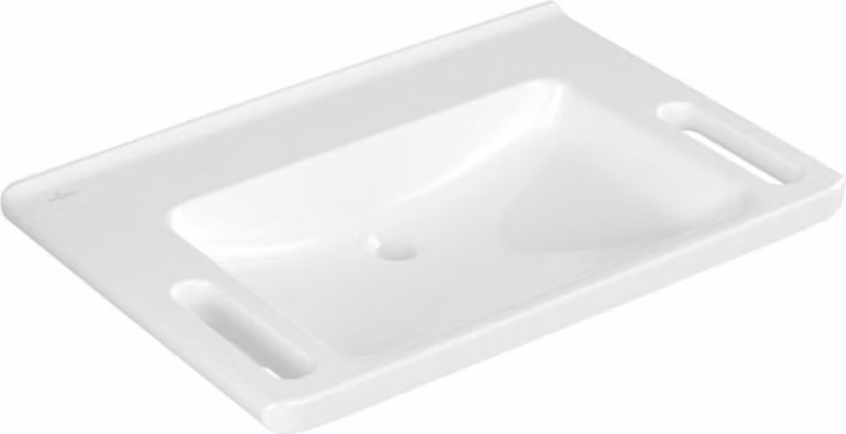 V&B Vicare lavabo 80x55cm, senza rubinetto, senza sfioratore, bianco