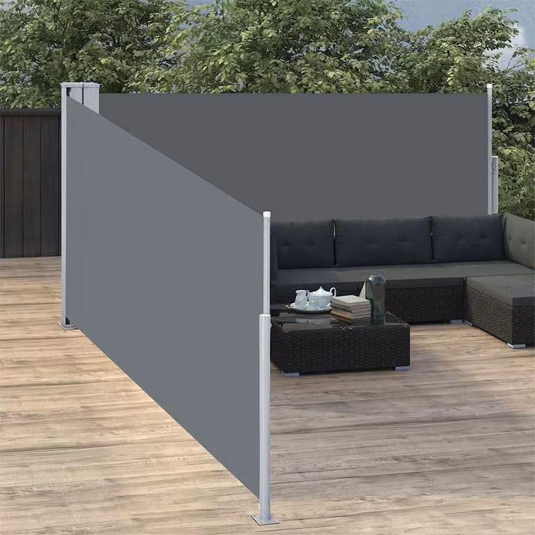 vidaXL Tenda da Sole Laterale Retrattile Antracite L: 1000 cm, H: 100 cm