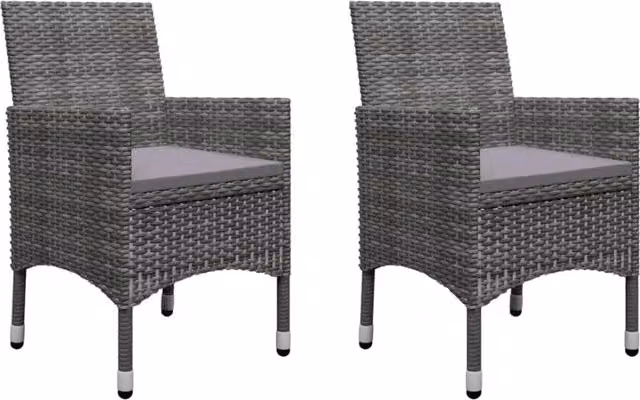 Set Mobili da Pranzo per Giardino 5 pz Grigio 3068744