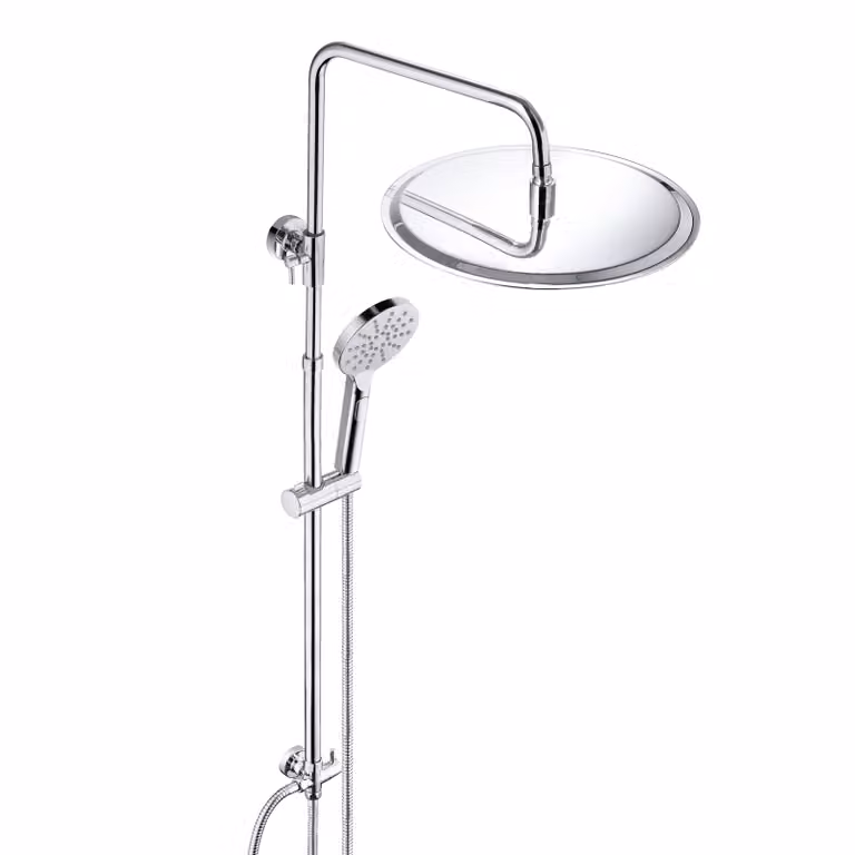 JOHO Colonna Doccia Acciaio Inox Senza Miscelatore Fori Muro Regolabili Set Doccia a Pioggia Con Soffione Doccia in acciaio INOX 30 * 30 quadrato