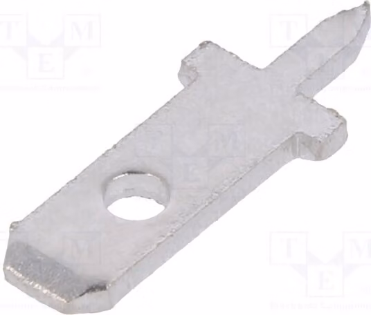 50 connettori: maschio in ottone, spessore 0,8 mm, tipo LST1095, con terminali a saldare per montaggio su circuito stampato, passo 2,8 mm