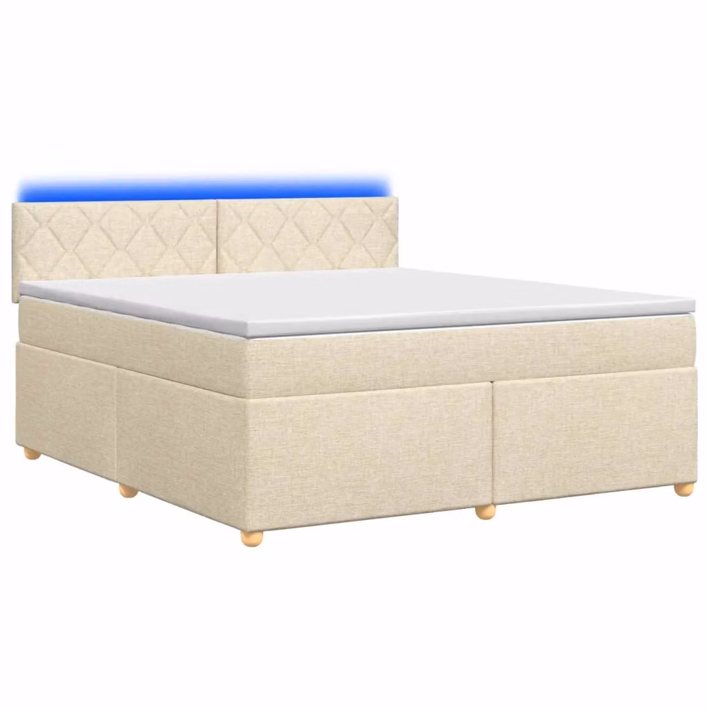Letto box spring ibrido vidaXL con materasso a molle insacchettate e base contenitore, colore beige e bianco, L/P: 160 x 200 cm – 2