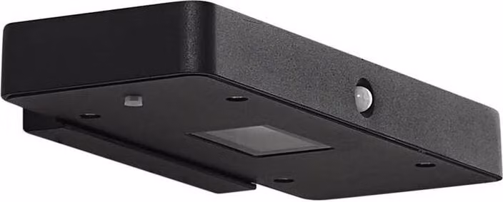 Lucande LED applique solare Tavon, angolare, nero, sensore