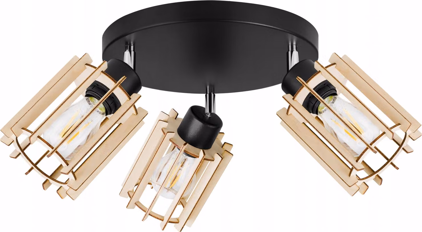 Moderna Lampada A Sospensione A Led In Legno