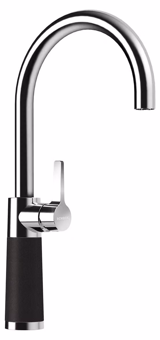 Rubinetto SCHOCK SC-520 in NERO con bocca fissa / CRISTALITE PLUS®