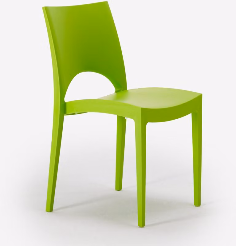 Paris Grand Soleil sedie per cucina home bar in polipropilene impilabili - Verde
