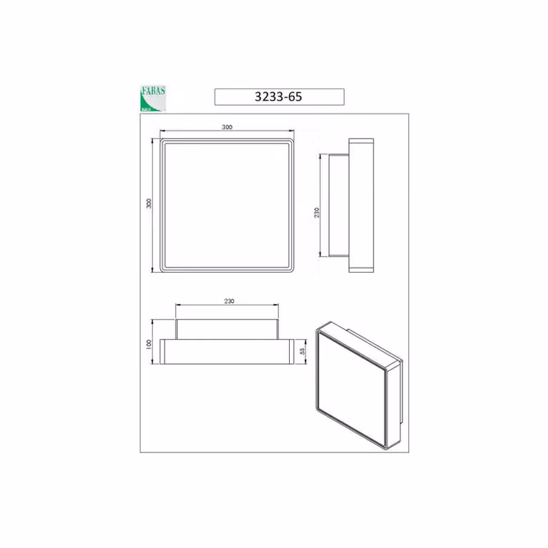 Fabas Luce Applique da esterni Oban, dimmerabile, Bianco / Opale, Corridoio, Plastica, Applique da esterni
