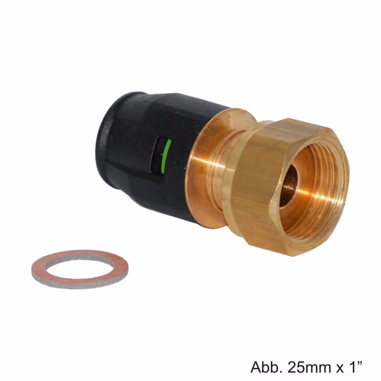 Geberit PushFit attacco a mezza vite 20 x ½' dado per raccordo, cod. art. 651581001