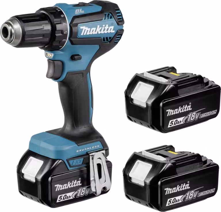 Makita DDF485RTJ3 - Trapano/avvitatore a batteria - 2 velocità - chiave a mandrino 13 mm - 50 N-m