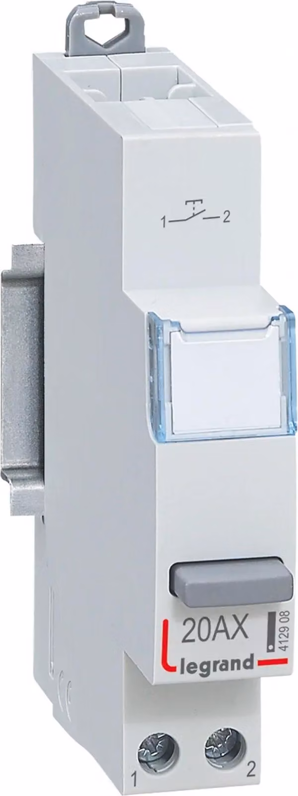 Pulsante Legrand CX3, 20 A, 1 contatto di chiusura, 230 V CA, categoria di utilizzo AC-12, 1 TE, 1 pz.
