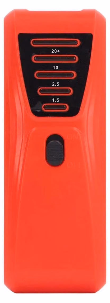Rilevatore di campi elettromagnetici da 50 a 20.000 Hz, con 5 LED colorati, portatile, colore rosso
