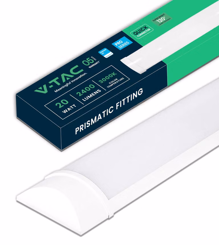 Lampada a LED V-TAC per ambienti umidi, 60 cm, 20 W, 2050 lumen, IP20, bianco caldo, per parete e garage