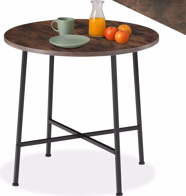 tectake® Esstisch Ennis Stile Industriale 80 x 76 cm