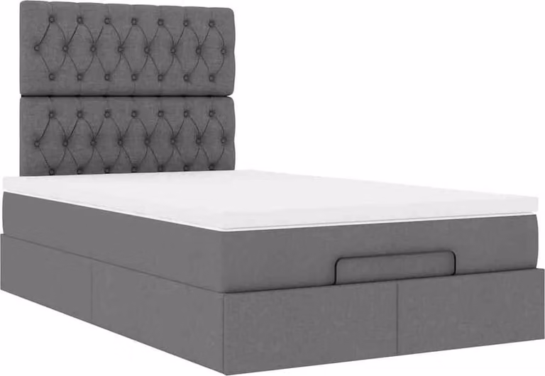Struttura Letto Pouf con Materasso 80x200 cm in Tessuto