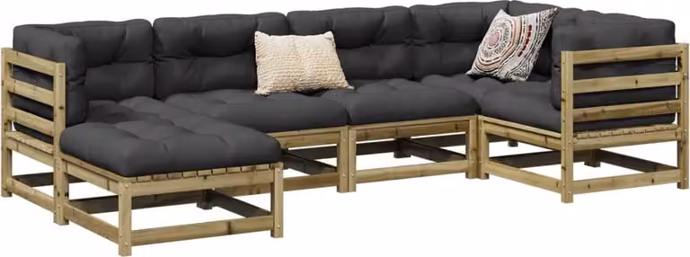 Maison Exclusive - Set da giardino da 6 pezzi in legno di pino trattato