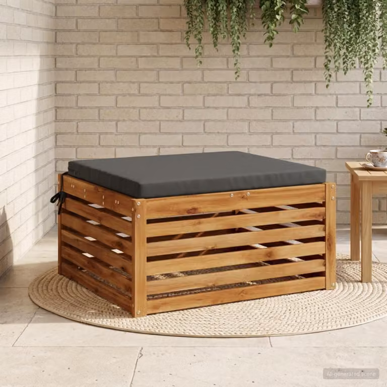Cuscino per sedia vidaXL SOEST in poliestere con rivestimento lavabile e resistente ai raggi UV, colore grigio antracite