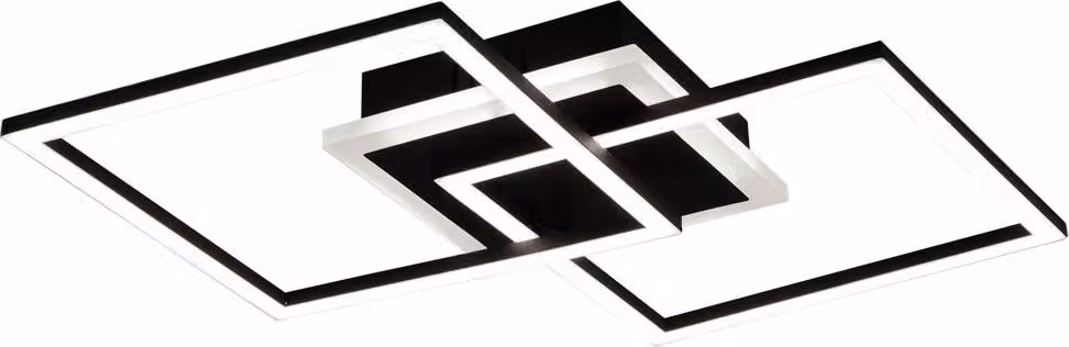 Plafoniera LED, nera, interruttore dimmer, L 57 cm