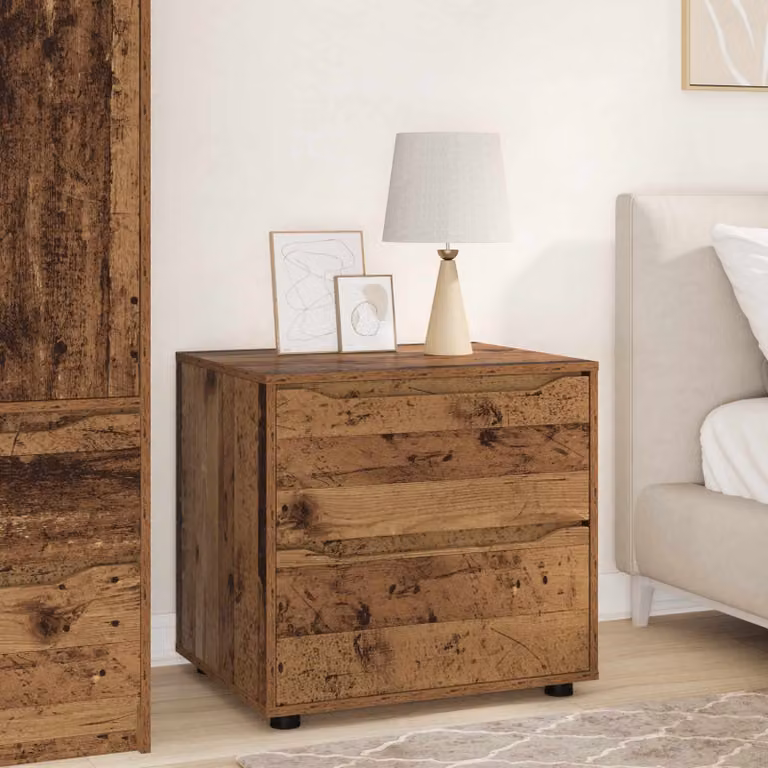 Armadio vidaXL in legno marrone con cassetti e ante, stile minimalista, L: 60 cm, P: 48 cm, H: 57 cm
