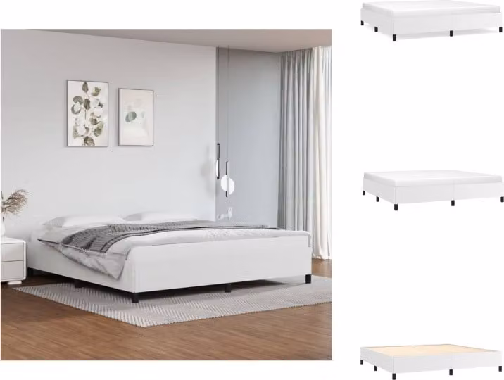 vidaXL Struttura letto bianca 200x200 cm in Pelle finta - Letti e strutture letto