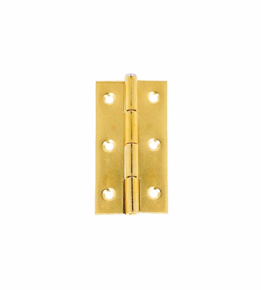 Cerniere piane in ferro ottonato 60x31 mm 2 pz