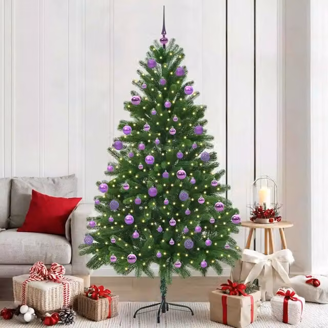 Albero di Natale con 300 LED con supporto Verde 210 cm PE 3396346