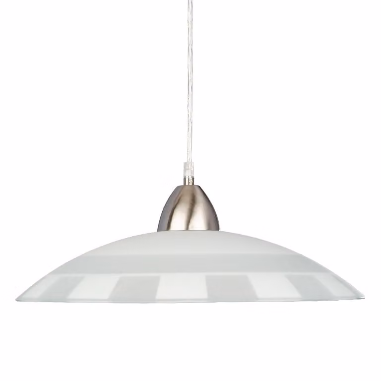 Lampada a sospensione PLATE 1XE27/40W bianco opaco con decoro L:45cm L:45cm H:145cm dimmerabile