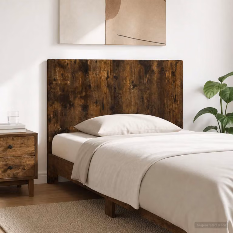 Testiera da muro moderna vidaXL UTRECHT in legno ingegnerizzato colore Rovere Fumo