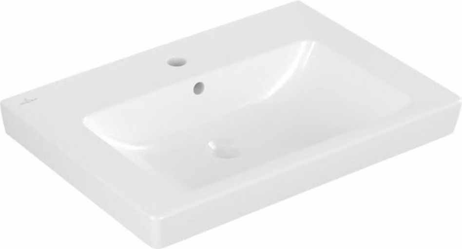 Villeroy & Boch Subway 2.0 lavabo, avec trop-plein, 1 trou pour robinet, 650x470mm, 7113FAR1, 7113FAR1
