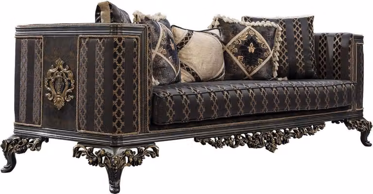 Barock Rokoko 3Sitzer Designer Sofa Couch Polster Sofas Couchen Stoff Textil