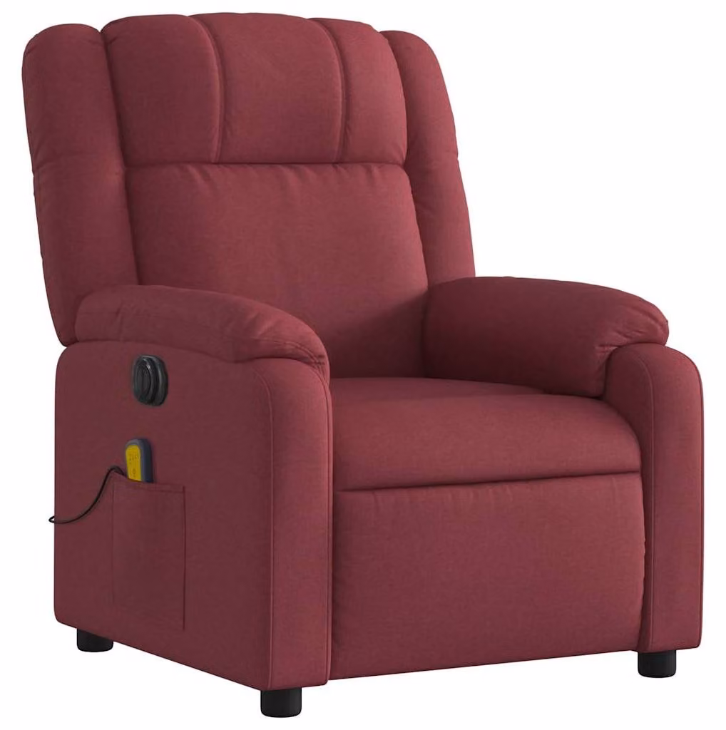 Poltrona massaggiante - Poltrona relax - Regolabile elettricamente - Colore: bordeaux - 6 punti di massaggio
