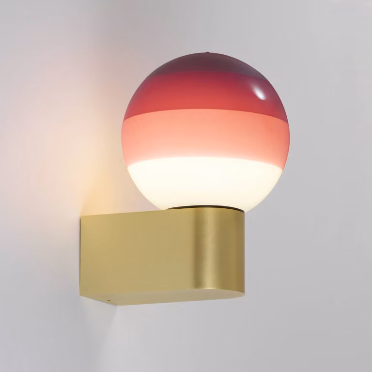MARSET Applique da parete di design Dipping Light A1, dimmerabile, Ottone / Oro, Soggiorno / Sala da pranzo, Metallo, Design, Applique