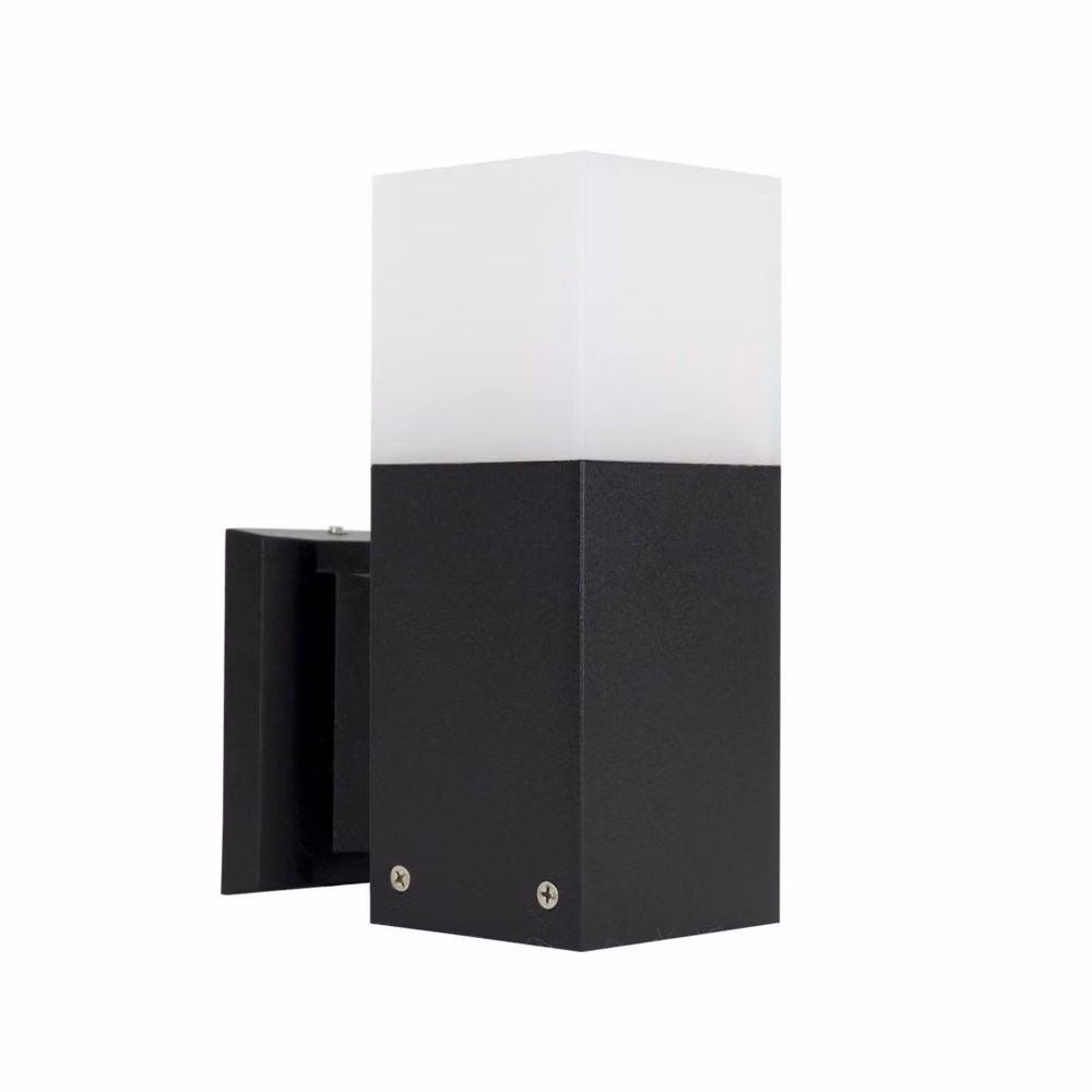 Lampada da parete per esterni 1xE27 nero IP44 SU-MA Cube CB-K BL