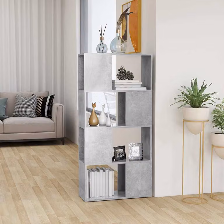 Libreria/Divisorio vidaXL Grigio, L 60 cm x P 24 cm x H 124,5 cm