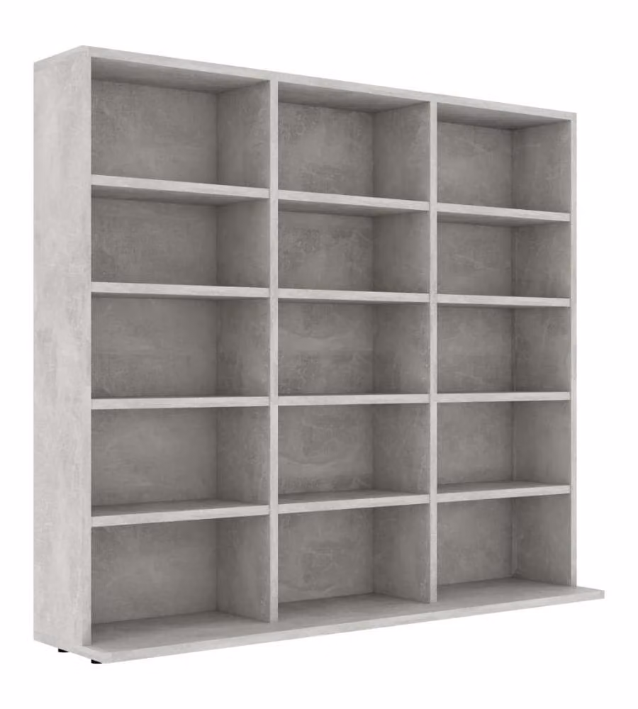 Armadio porta CD vidaXL in MDF grigio, design moderno con ante a battente e ripiani interni, L 102 cm x P 23 cm x H 89,5 cm