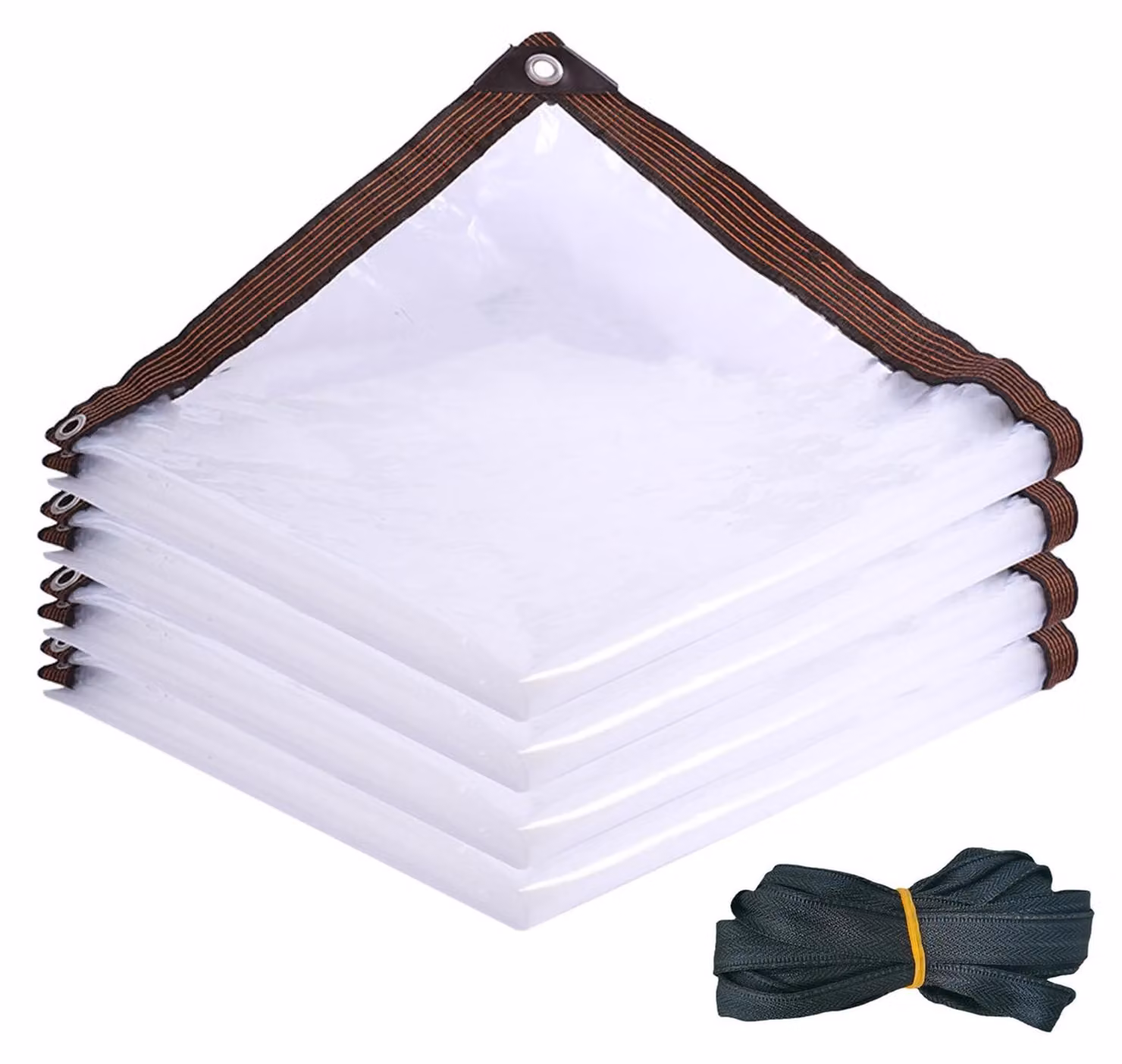 Telo protettivo 3x3 metri - Impermeabile - Antipolvere - Antivento - Trasparente - Realizzato in resistente materiale PE - Adatto per uso esterno - Telo protettivo