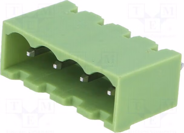 5 x listello di fissaggio con contatto di interruzione, polarità: 5,08 mm, corsa: 4, connettore XY2500V-D(5.08)-4PIN
