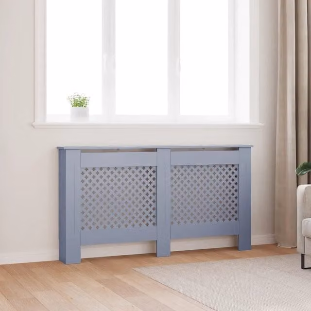 Copertura per radiatore vidaXL in MDF colore antracite L: 152 cm, P: 19 cm, H: 81,5 cm – 1