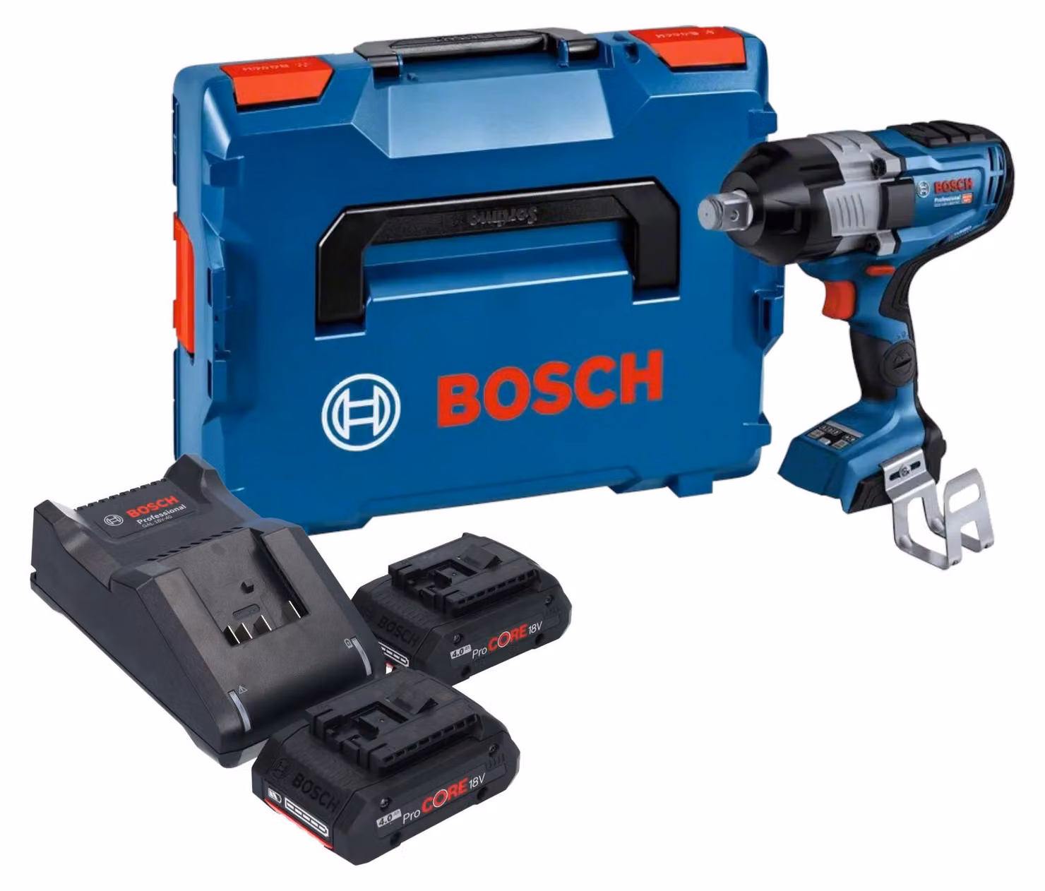 Bosch GDS 18V-1600 HC Avvitatore a impulsi professionale a batteria 18 V 1600 Nm 3/4'' BITURBO Brushless + 2x batteria ricaricabile ProCORE 4,0 Ah + caricatore + L-Boxx