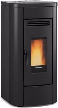 Stufa a pellet canalizzata Extraflame Klaudia Plus, potenza 8 kW, serbatoio da 15 kg, colore Nero