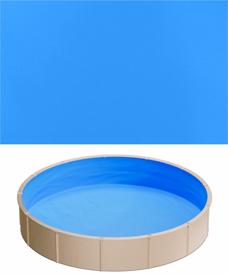 SucceBuy Rivestimento interno per piscina 3,5 m, rivestimento in PVC per pareti alte 120 cm, rivestimento interno di ricambio con spessore 0,8 mm, rivestimento per piscina UniBead, rivestimento di ricambio per piscine fuori terra, colore blu